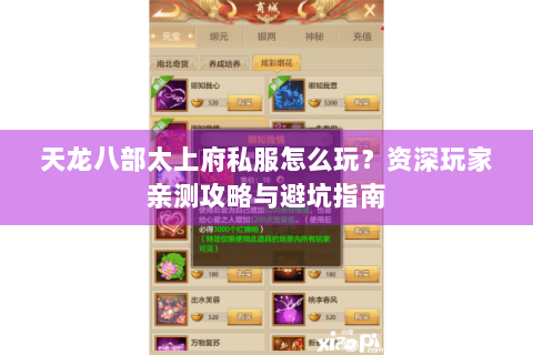 天龙八部太上府私服怎么玩？资深玩家亲测攻略与避坑指南