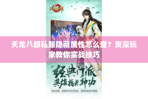 天龙八部私服隐藏属性怎么查？资深玩家教你实战技巧