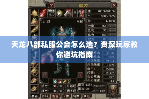 天龙八部私服公会怎么选？资深玩家教你避坑指南