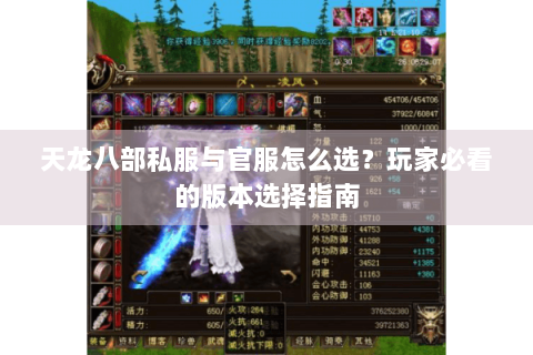 天龙八部私服与官服怎么选？玩家必看的版本选择指南