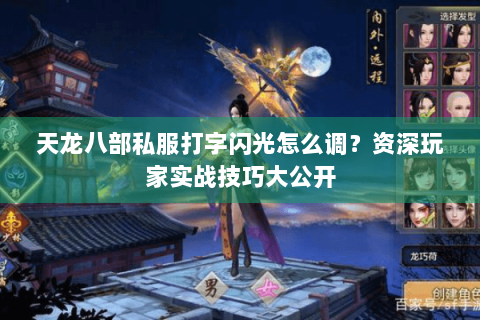 天龙八部私服打字闪光怎么调？资深玩家实战技巧大公开