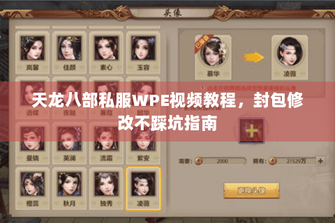 天龙八部私服WPE视频教程，封包修改不踩坑指南