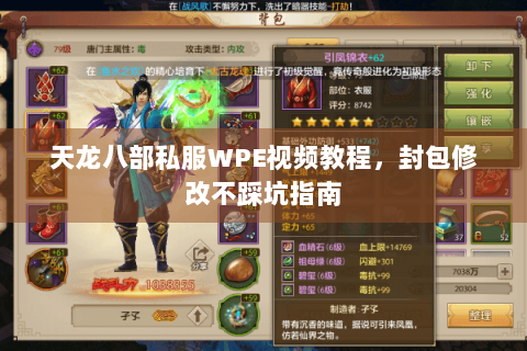 天龙八部私服WPE视频教程，封包修改不踩坑指南