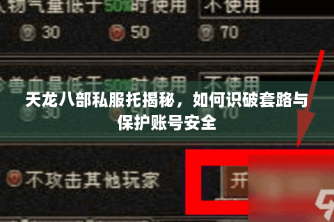 天龙八部私服托揭秘，如何识破套路与保护账号安全