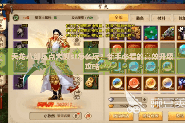 天龙八部压点大旗sf怎么玩？新手必看的高效升级攻略