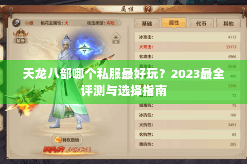 天龙八部哪个私服最好玩？2023最全评测与选择指南