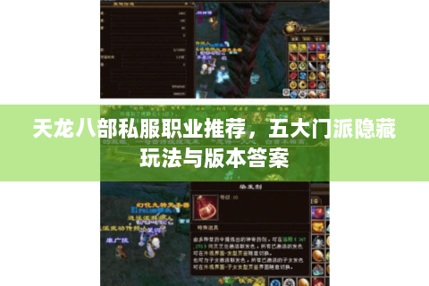 天龙八部私服职业推荐，五大门派隐藏玩法与版本答案