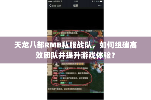 天龙八部RMB私服战队，如何组建高效团队并提升游戏体验？