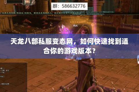 天龙八部私服变态网，如何快速找到适合你的游戏版本？