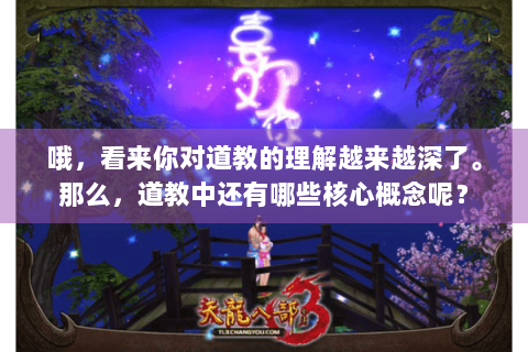 哦，看来你对道教的理解越来越深了。那么，道教中还有哪些核心概念呢？