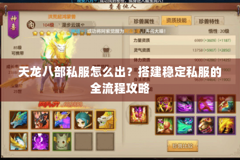 天龙八部私服怎么出？搭建稳定私服的全流程攻略