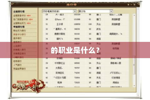 的职业是什么？