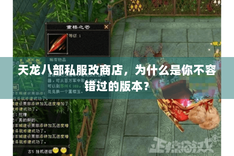 天龙八部私服改商店，为什么是你不容错过的版本？