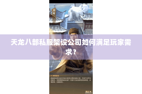 天龙八部私服架设公司如何满足玩家需求？