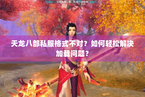 天龙八部私服格式不对？如何轻松解决加载问题？