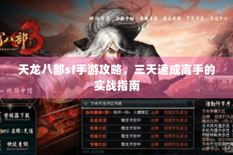 天龙八部sf手游攻略，三天速成高手的实战指南