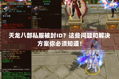 天龙八部私服被封ID？这些问题和解决方案你必须知道！