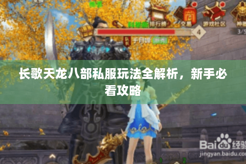 长歌天龙八部私服玩法全解析，新手必看攻略