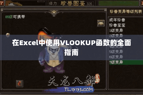 在Excel中使用VLOOKUP函数的全面指南